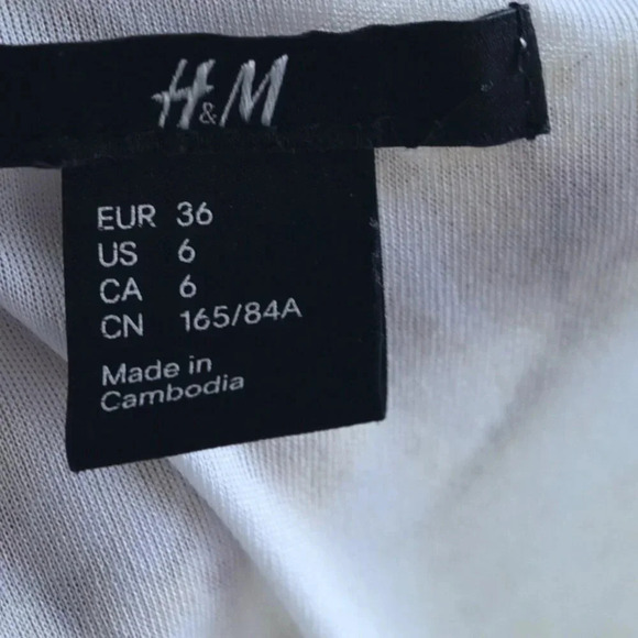 H&M || Multi Tiered Chiffon Flowy Dress Yellow Wildflowers Size 6 Prairie - Picture 9 of 9